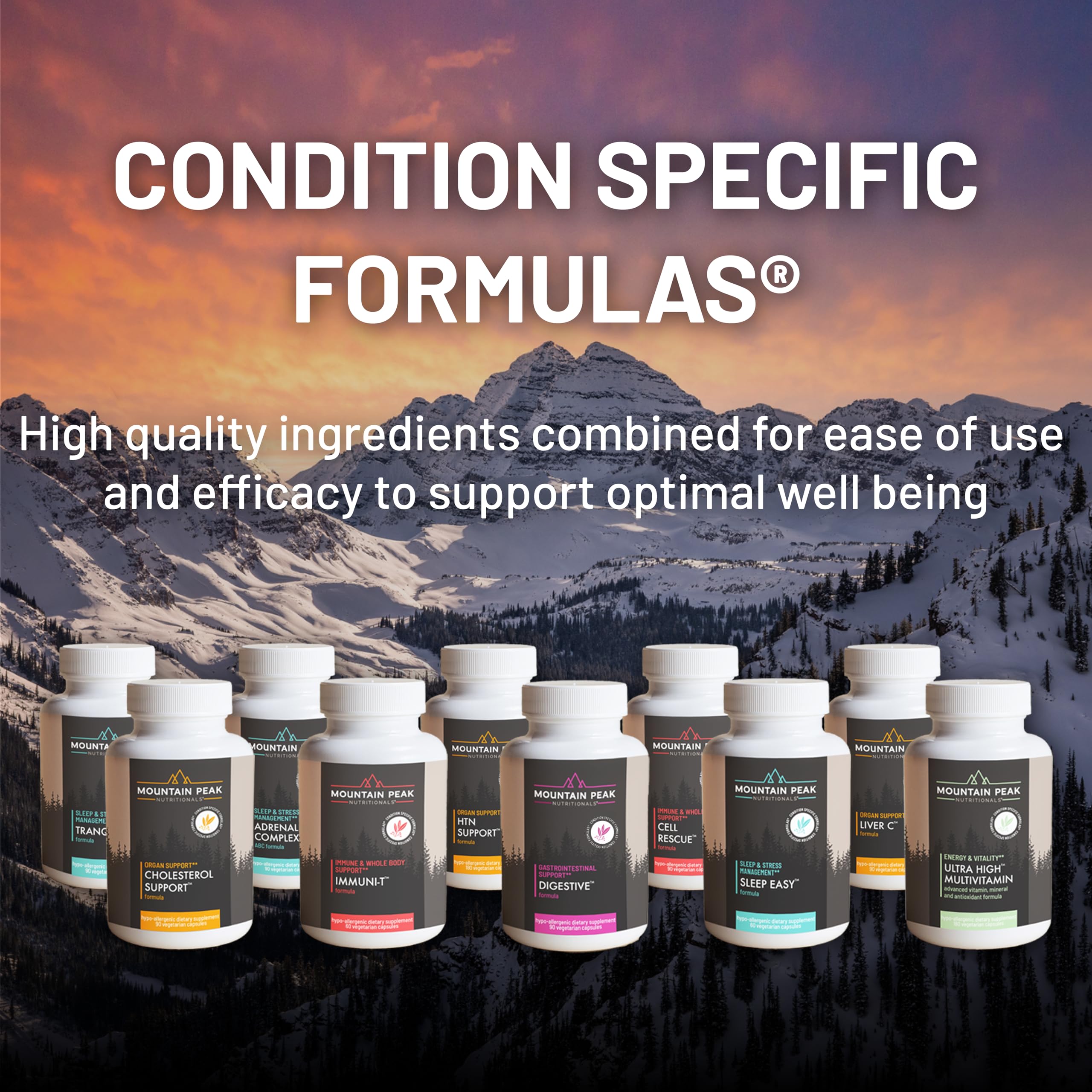 HTN Blood Pressure Support - Mountain Peak Nutritionals (90 Veg Caps) Rauwolfia, Hawthorn & Magnesium