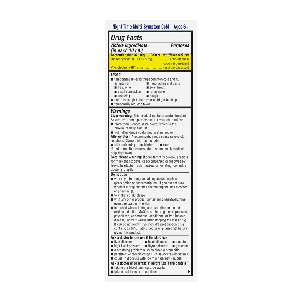 Mucinex Children's Day Time & Night Time Multi-Symptom Cold Liquid – Very Berry, 8 oz (2x4 oz)