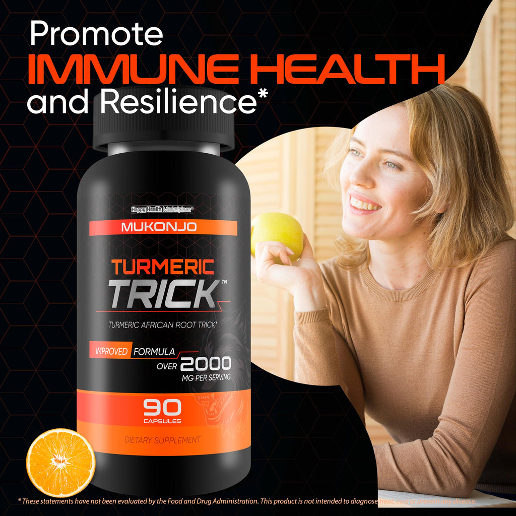 Mukonjo Turmeric Trick for Men – Vitamin D, Zinc & Black Pepper Curcumin