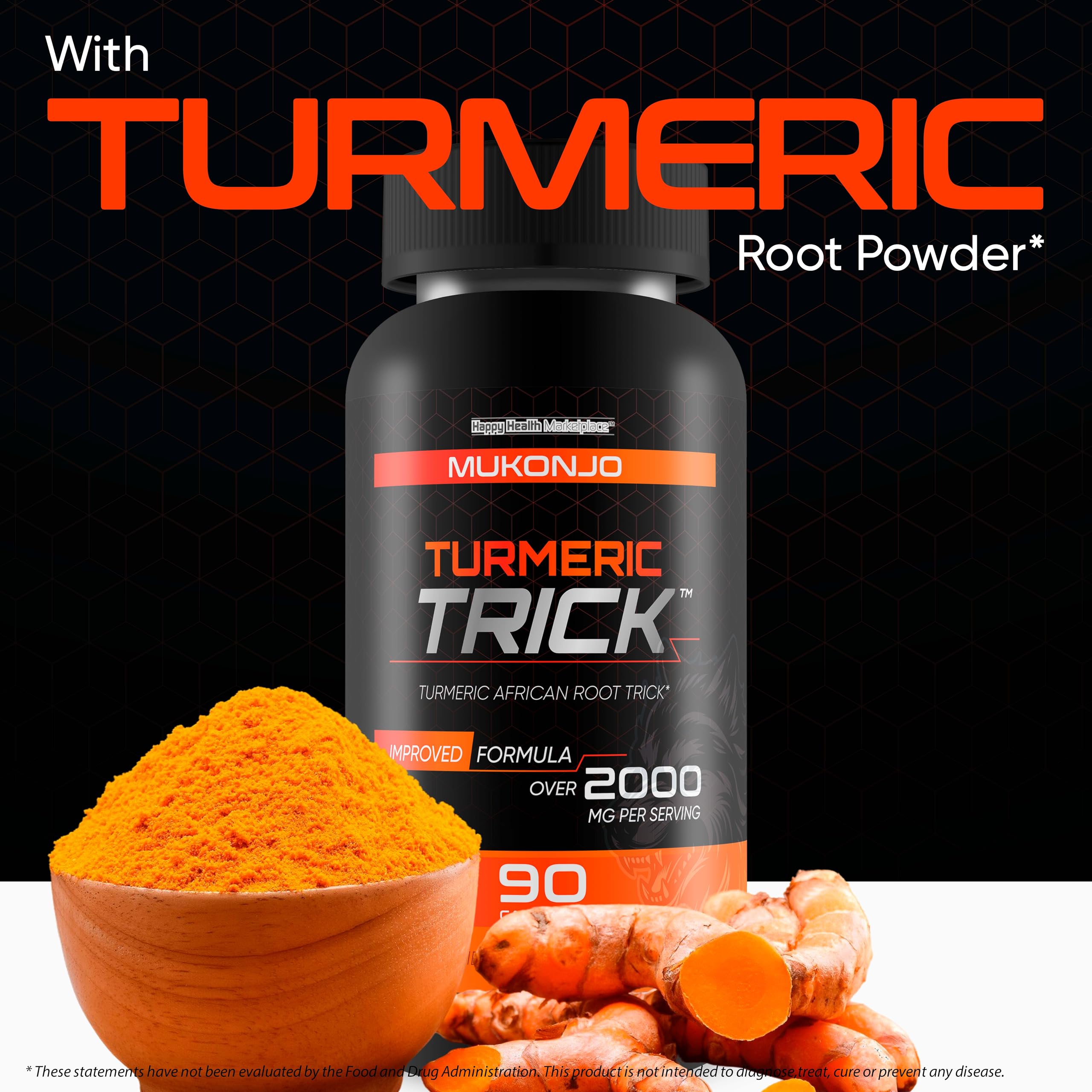 Mukonjo Turmeric Trick for Men – Vitamin D, Zinc & Black Pepper Curcumin
