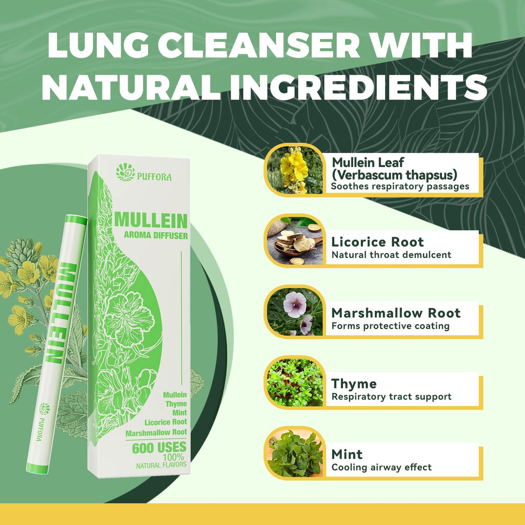 Mullein Herbal Diffuser – Plant-Based Aroma Support with Marshmallow, Licorice & Mint