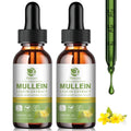 Mullein Drops for Lungs – Lung Detox & Cleanse | Vegan Mullein Leaf Tincture with Elderberry (Chlorophyll)