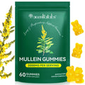 Mullein Gummies - Mullein Leaf Extract for Lungs, 2000mg Mullein Gummies for Lungs Detox, Respiratory Digestive Immune Support, 60 Count
