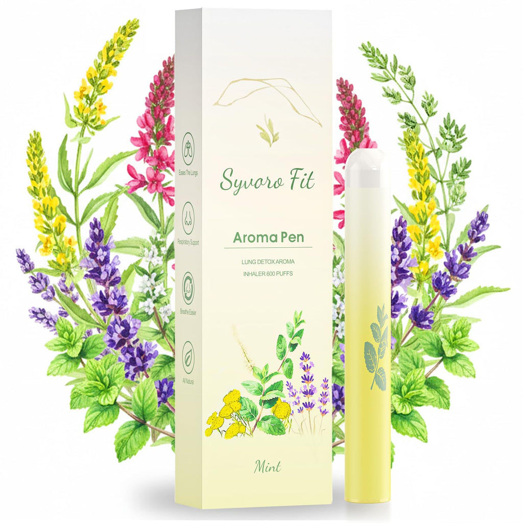 Upgraded Mullein Herbal Diffuser Pen – All-Natural, 600 Uses for Lung Cleansing & Fresh Breath