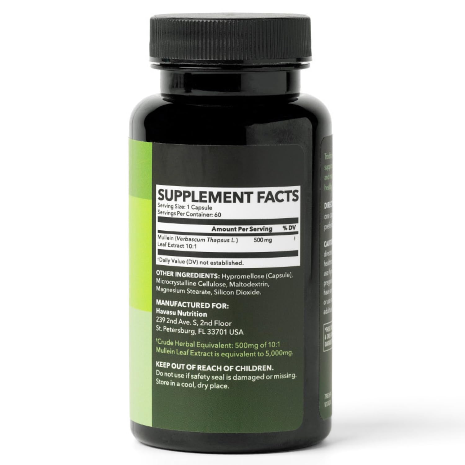 Mullein Leaf Capsules – 5000mg Extract (10:1) for Lung Support | Vegan & Non-GMO | 60 Count
