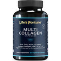 Multi Collagen Peptides Powder Drink Plus – Type I–X, Digestive Enzymes – Skin, Joints, Hair, Nails – Unflavored, 60 Caps