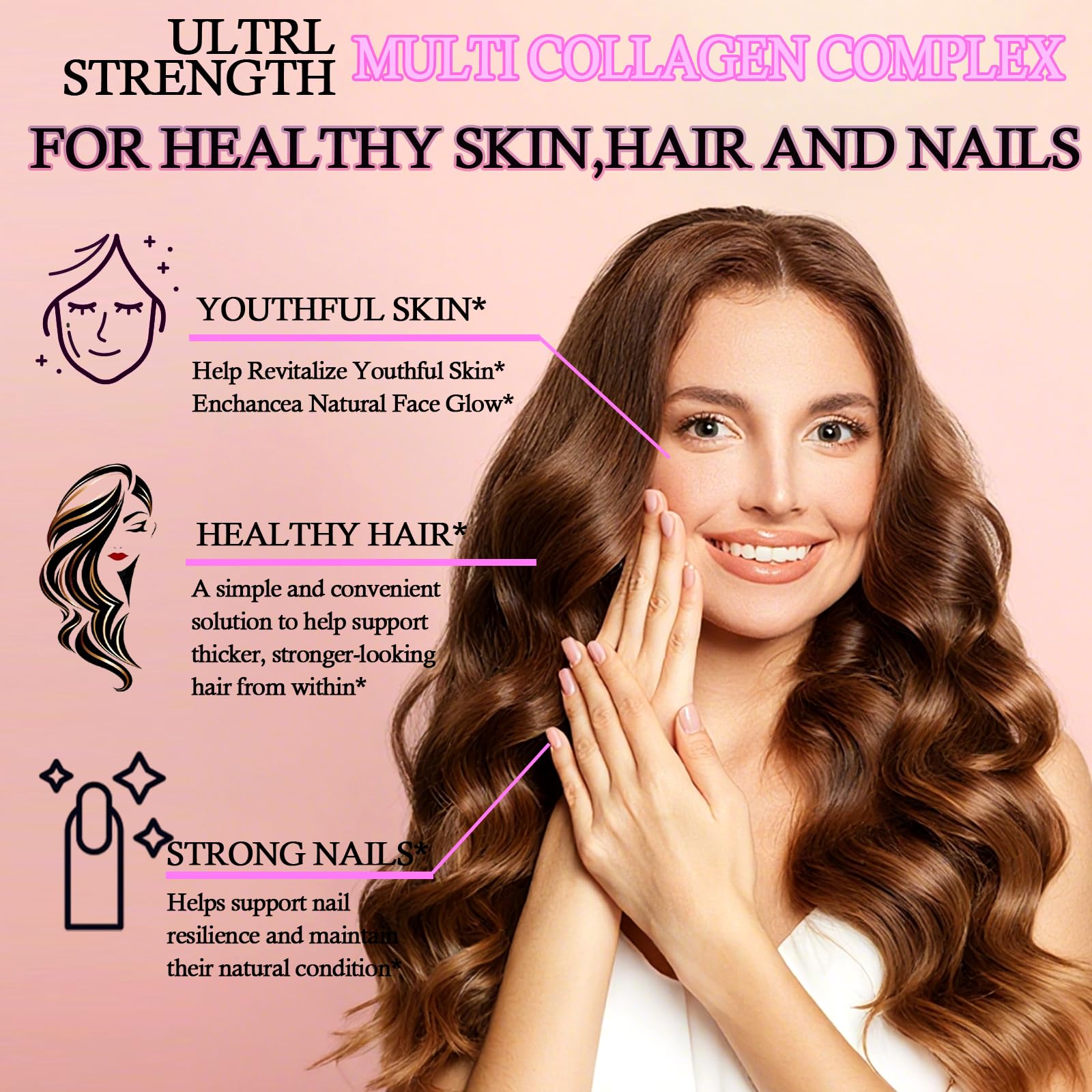 Multi Collagen Peptides Liquid Drops with Hyaluronic Acid – Hair, Skin & Joints