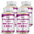 MENXI Multi Collagen Peptides Softgel – Types I–X with Biotin, Vitamin C & Hyaluronic Acid