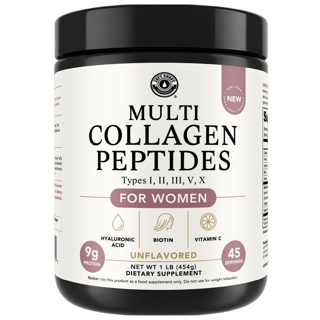 Multi Collagen Peptides Powder I-II-III-V-X with Hyaluronic Acid | Keto & Non-GMO