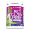 Multi Collagen Protein Powder for Women - Types I II III V & X with Vitamin C & Hyaluronic Acid, Matcha Flavor, 30 Servings