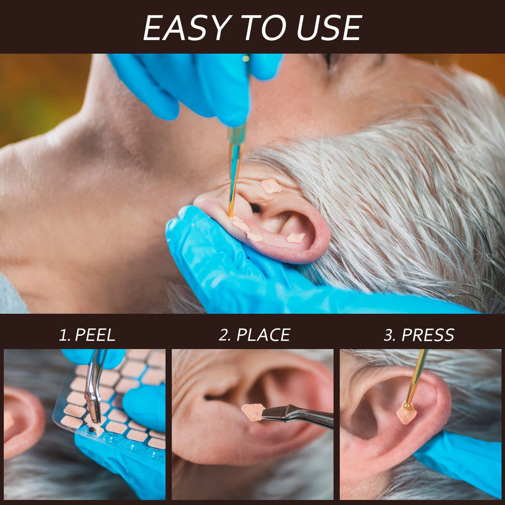 ROSENICE 600 Counts Vaccaria Ear Seeds Kit – Disposable Ear Seeds for Acupressure (10 Sheets)