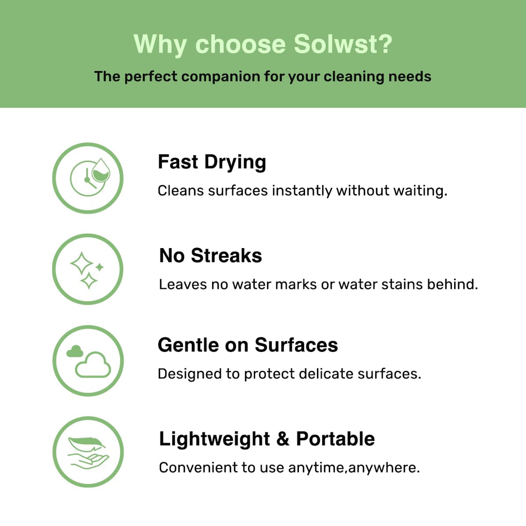 SOLWST Optix Lens Cleaning Wipes - 100 Pre-Moistened, Individually Wrapped for Eyeglasses, Lenses & Screens