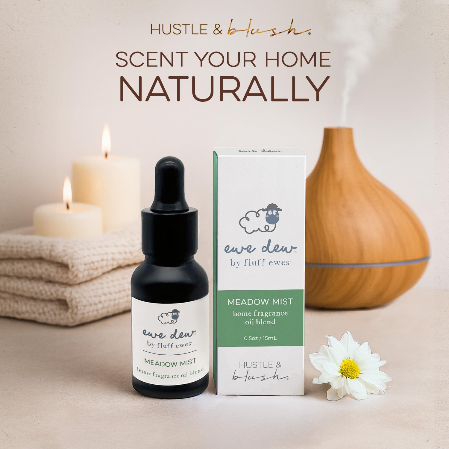 Hustle & Blush Meadow Mist Essential Oil – 15ml for Dryer Balls & Home Fragrance