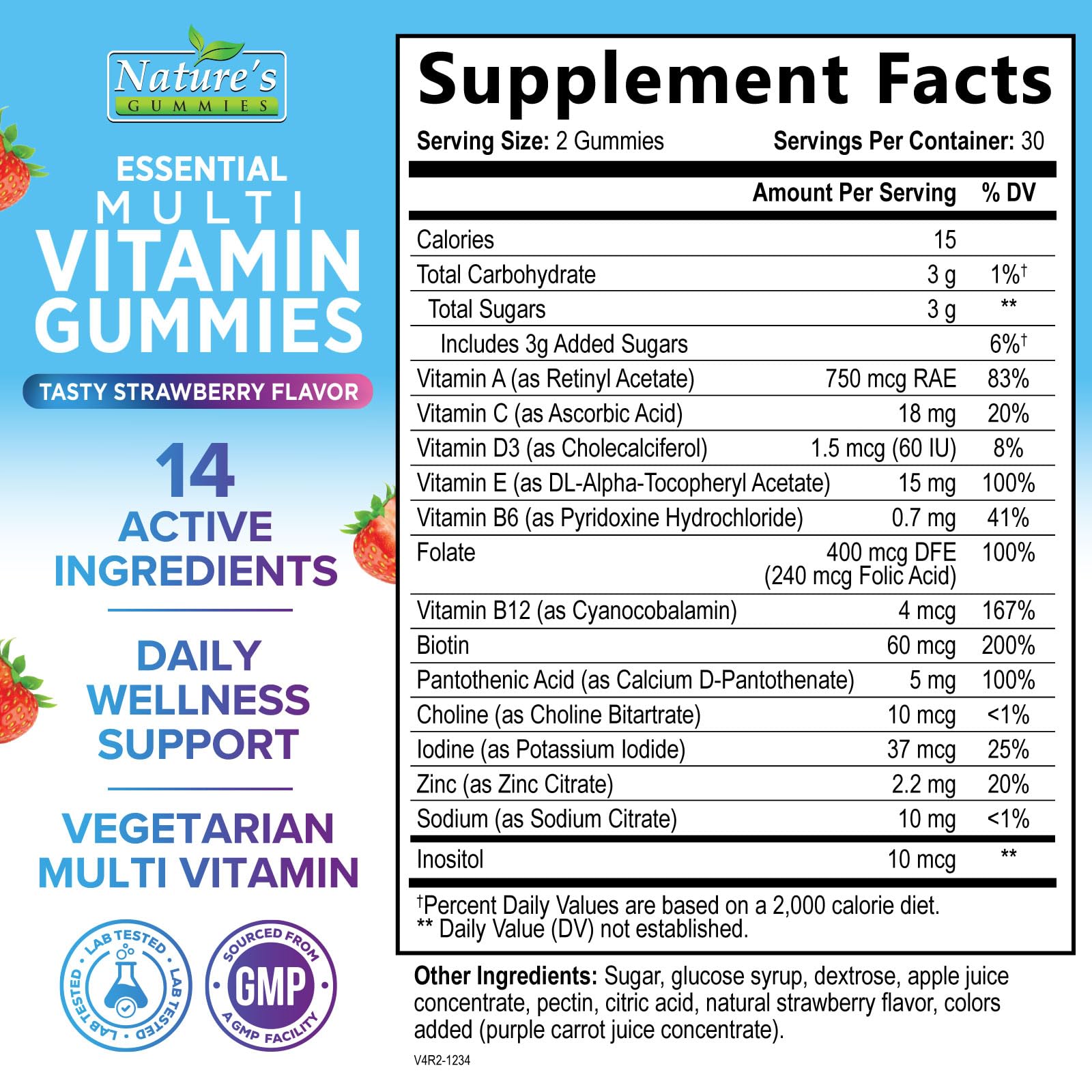 Multivitamin Gummies for Adults - Immune Support for Men & Women | 60 Gummies