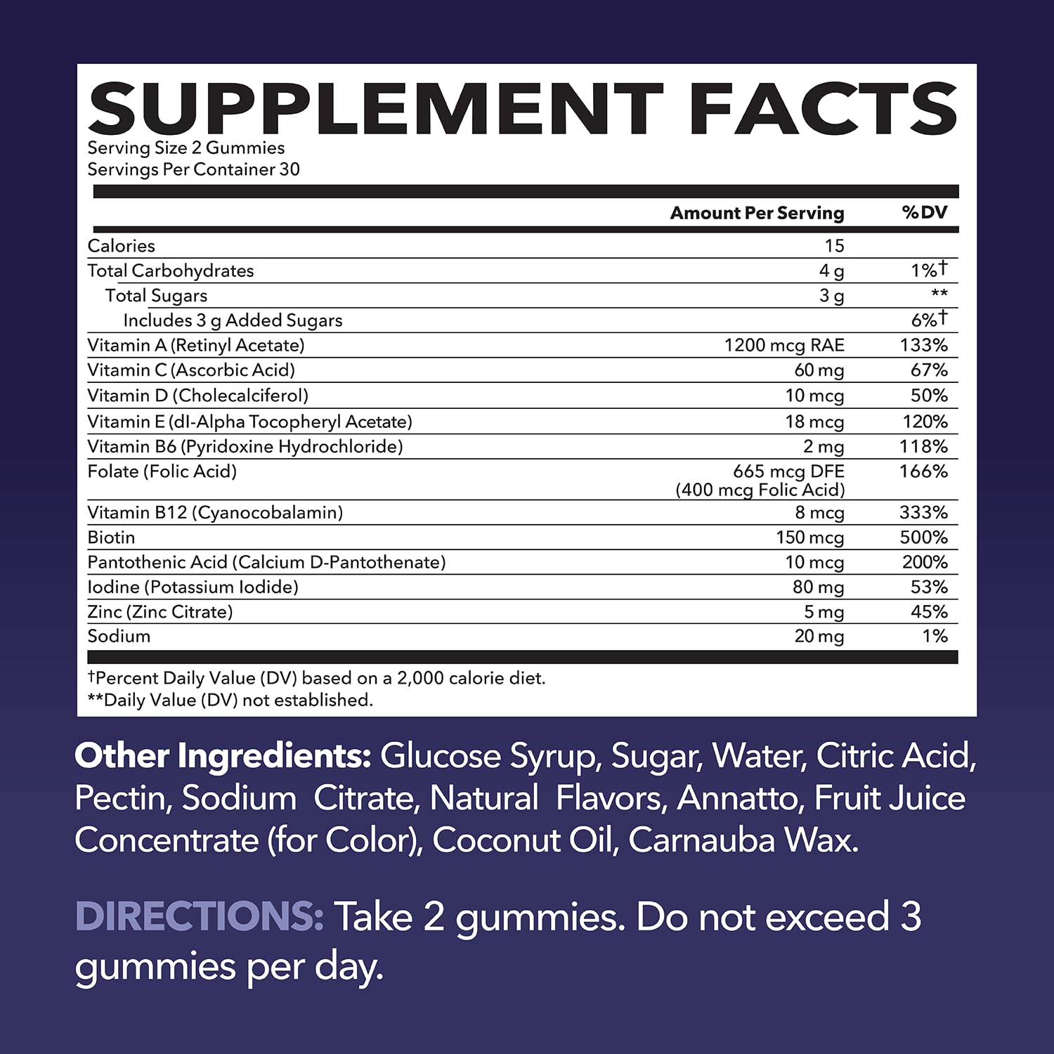Multivitamin Gummies for Adults - Mixed Berry Flavor, 60 Count | Vitamin C, D & Zinc