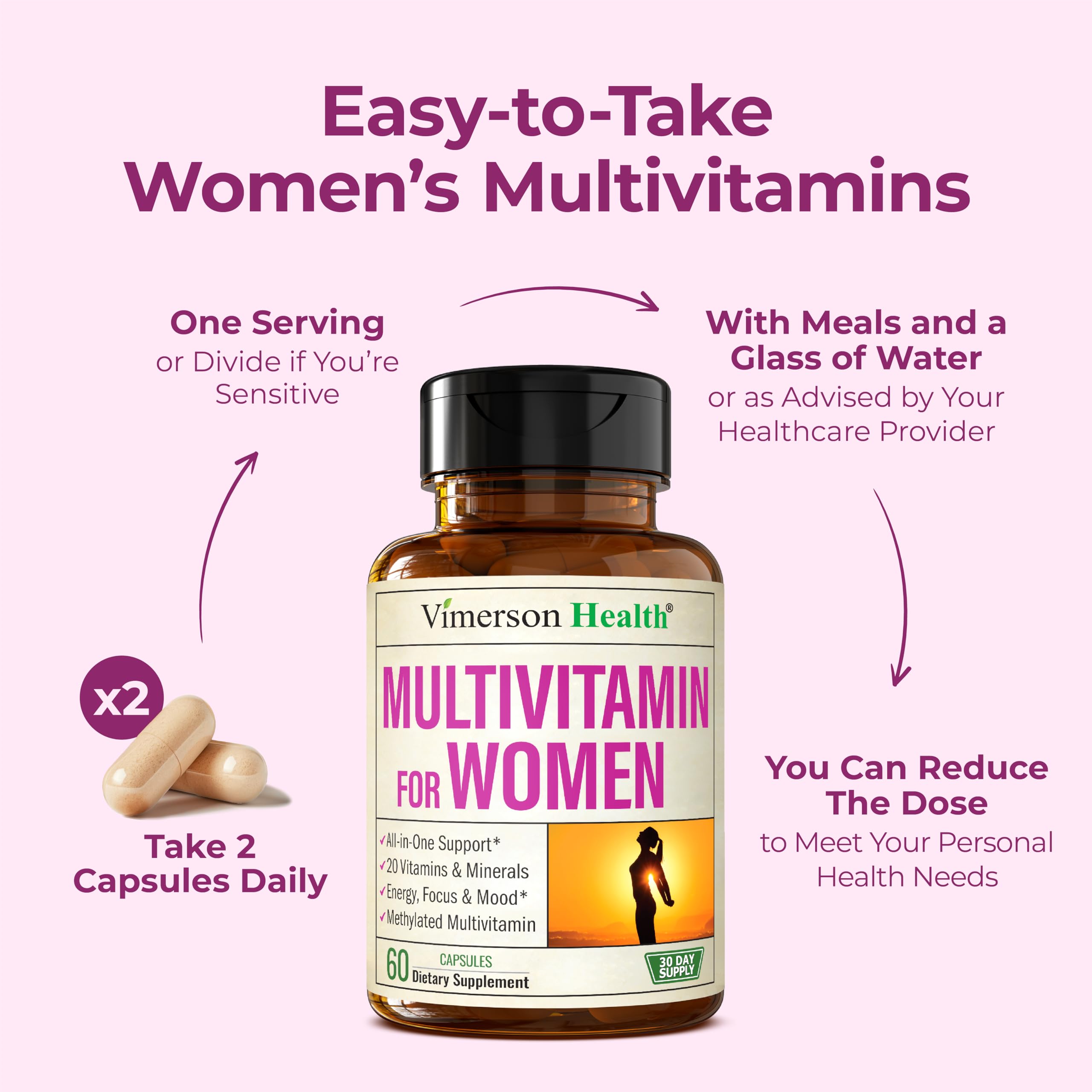 Multivitamin for Women - Methylated Vitamins & Minerals for Daily Support
