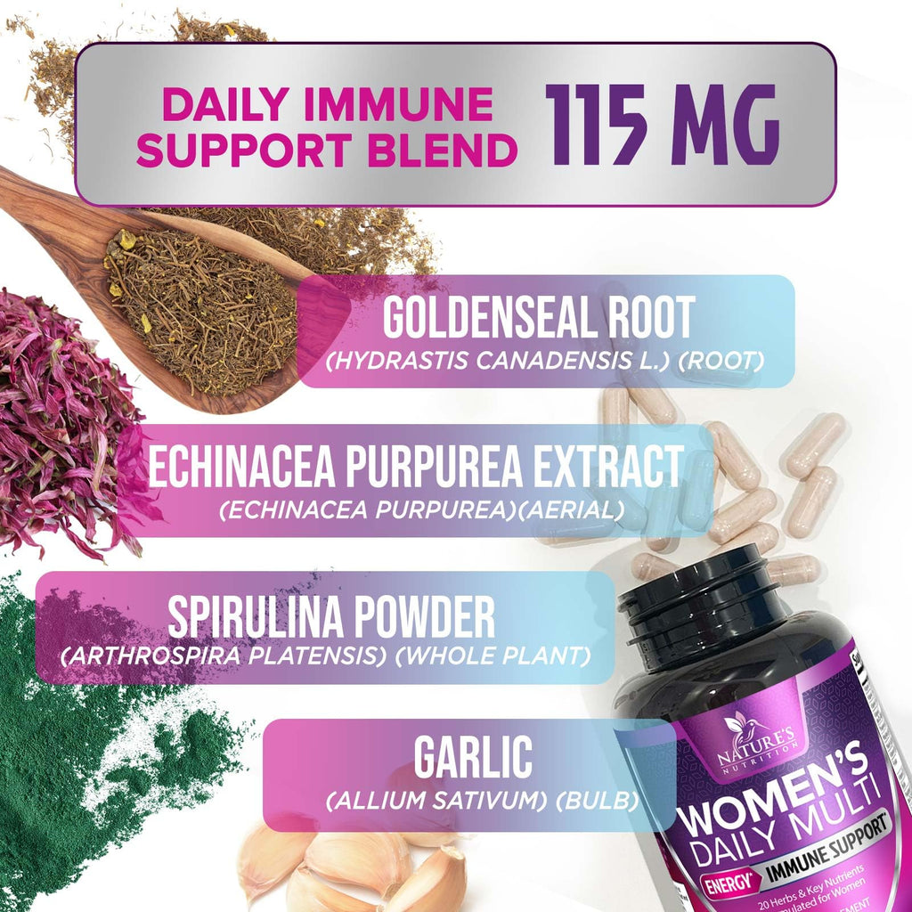 Multivitamin for Women - Bone Health, Energy & Immunity (120 Capsules)