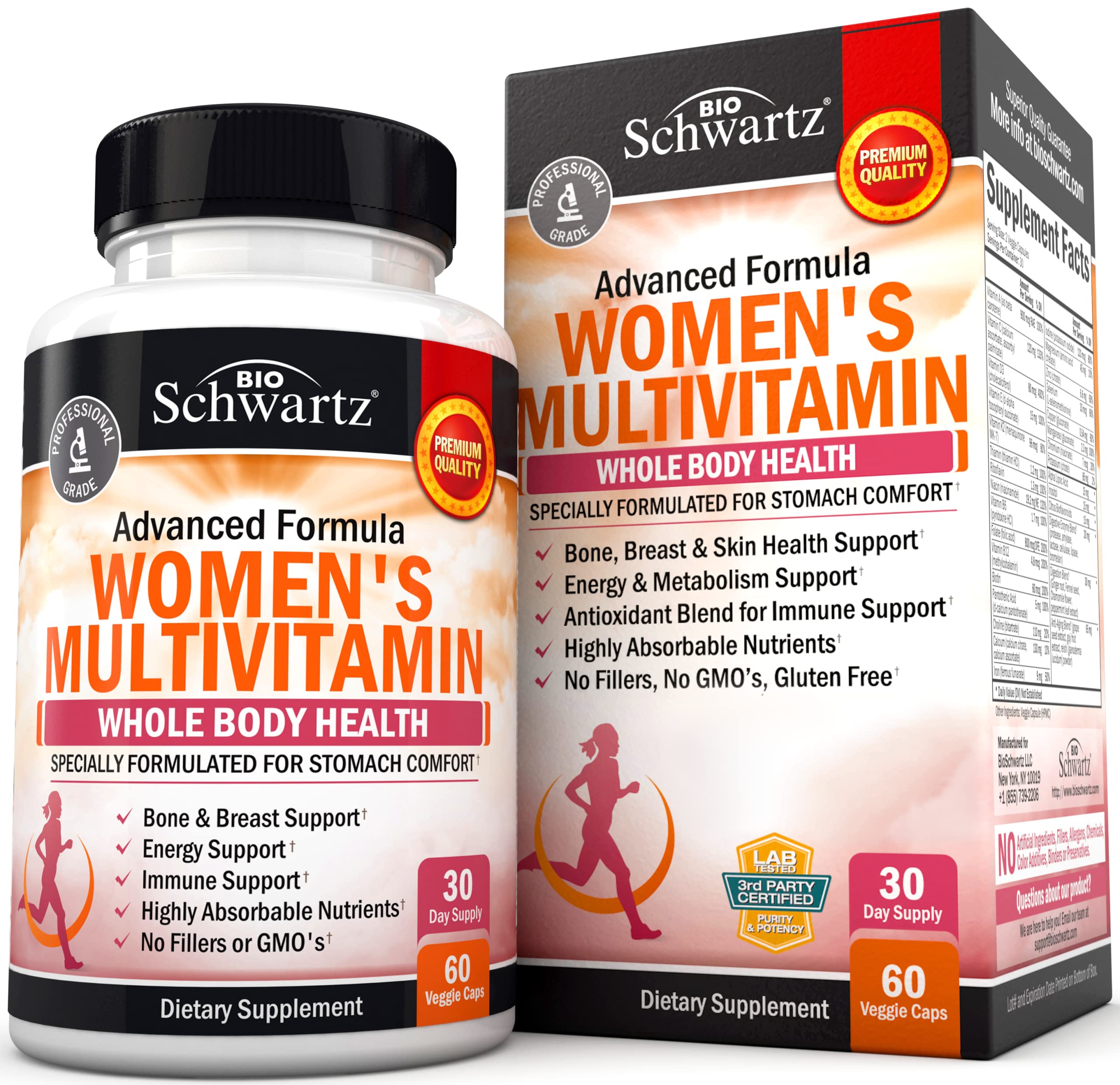 Women's Multivitamin with Vitamin D3 - Immunity & Joint Support - 60 Ct