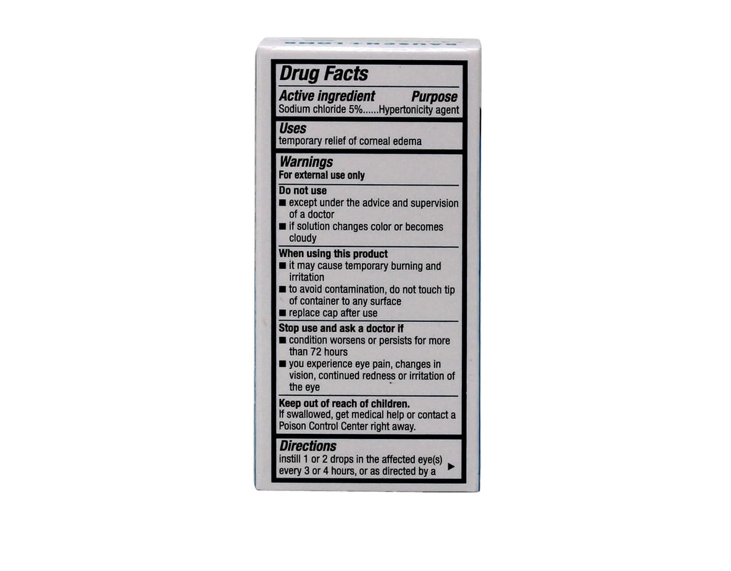 Bausch and Lomb Muro 128 Ophthalmic Solution 5% 15 mL – Temporary Relief of Corneal Edema (1 Box)