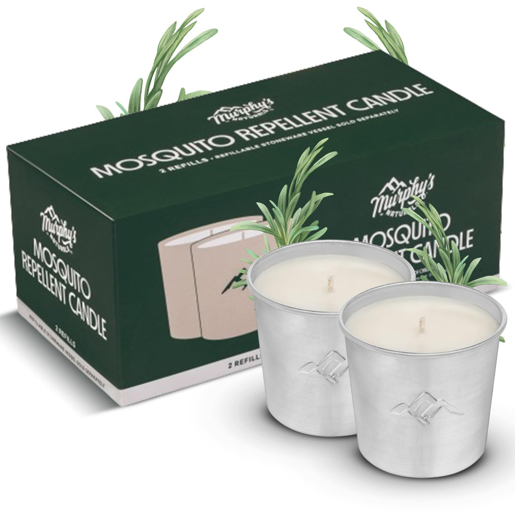 Murphy's Naturals Mosquito Repellent Candle Refills – 9oz, DEET-Free, 2-Pack
