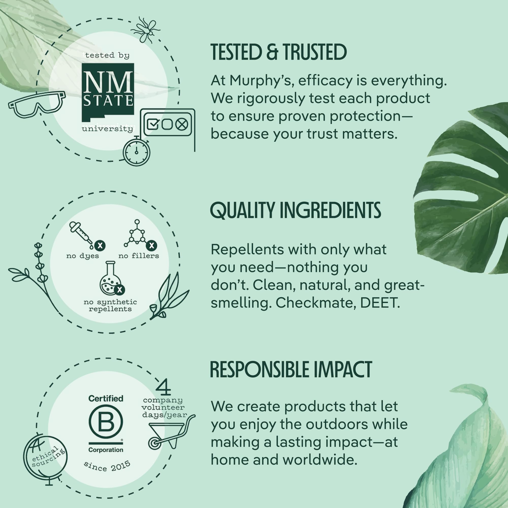 Murphy's Naturals Mosquito & Tick Repellent Spray – DEET-Free Lemon Eucalyptus, 6 oz (2-Pack)
