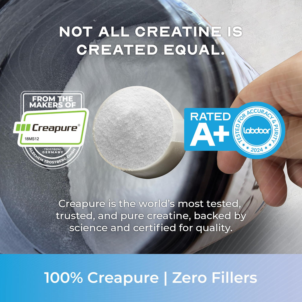 Muscle Feast Creapure Creatine Monohydrate Powder – Unflavored, 300g | Vegan, Gluten-Free, Keto Friendly, 60 Servings