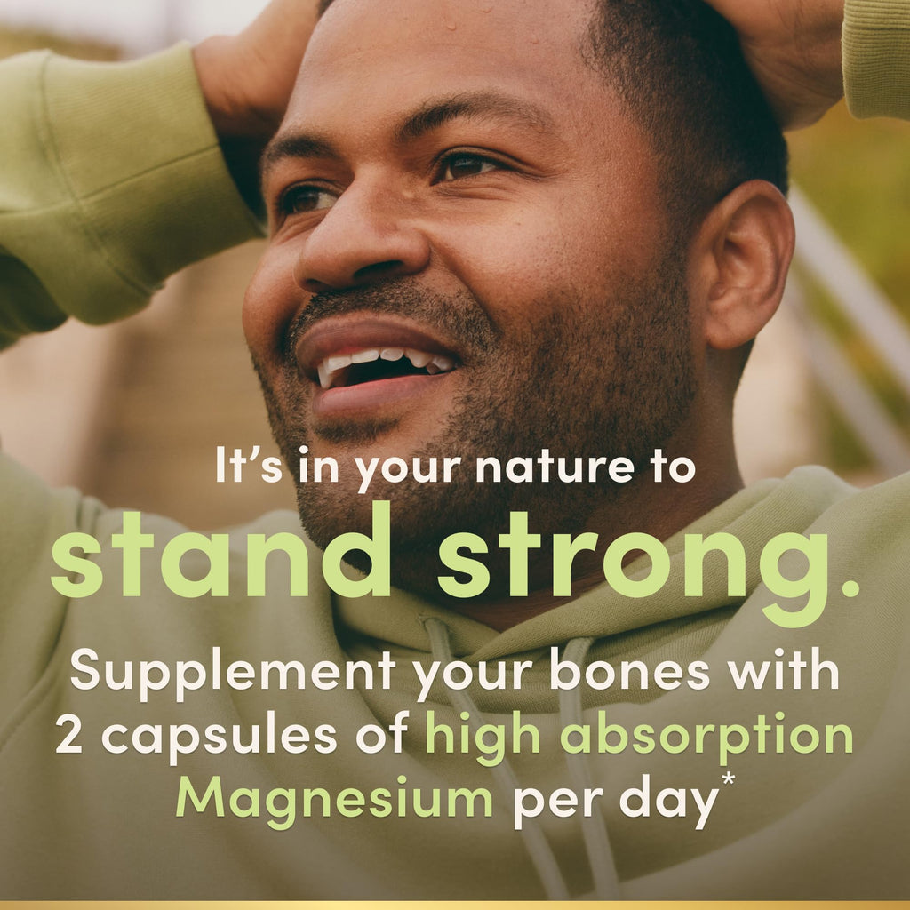 Nature’s Bounty Magnesium Glycinate 240 mg – 120 Capsules for Muscle, Heart, Bone & Nerve Health