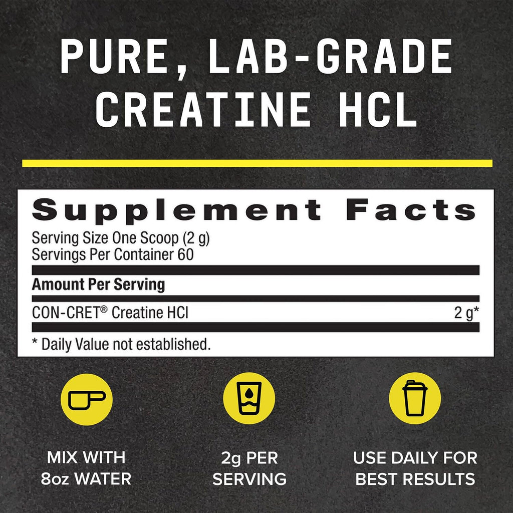 BEYOND RAW Creatine HCl Powder – Lab-Grade Creatine for Muscle, Energy, and Focus | 60 Servings