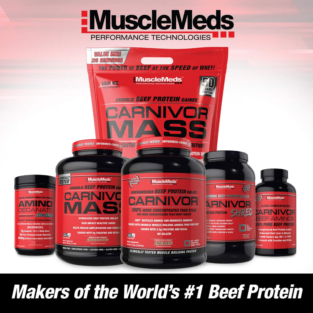 MuscleMeds Carnivor Beef Protein Isolate Powder – Chocolate, 7.47 lbs