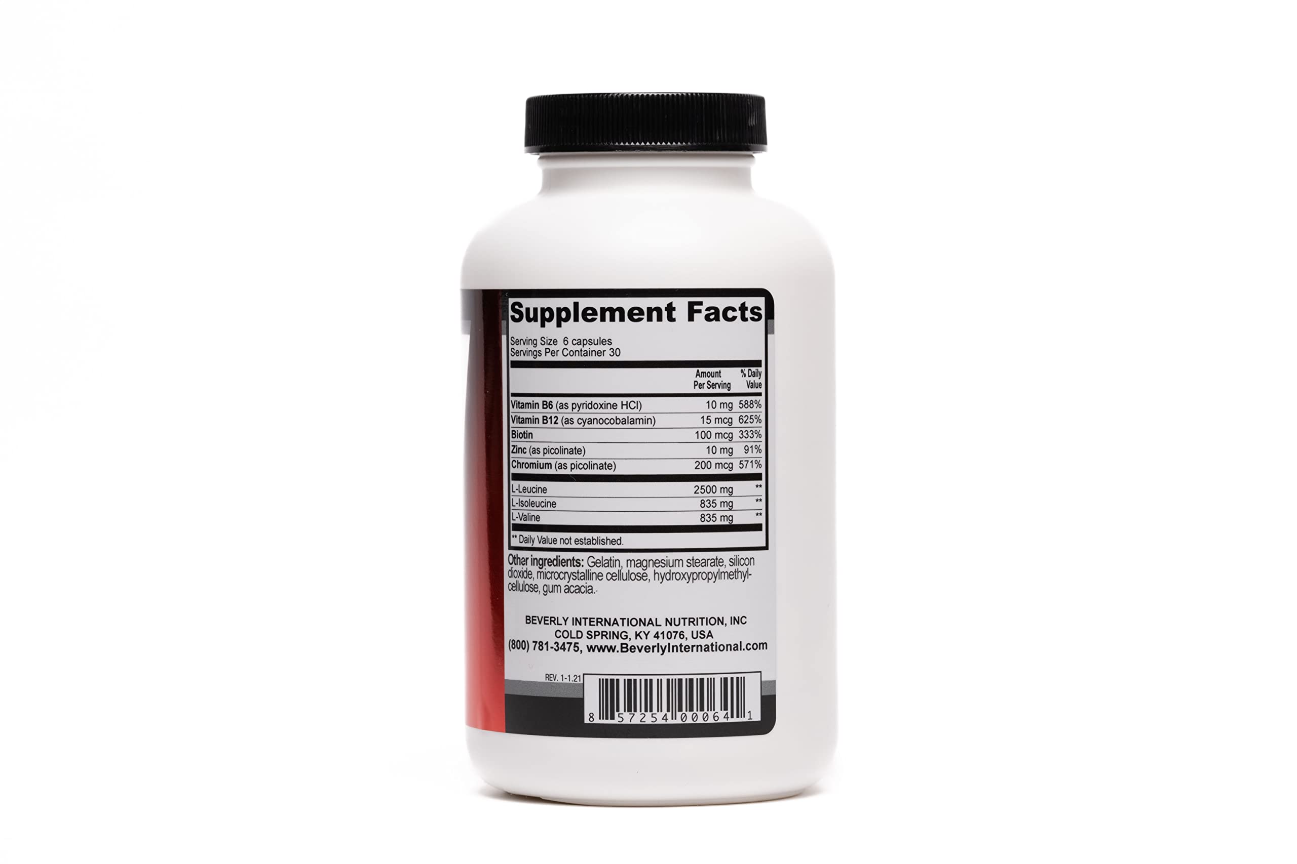 Beverly International Muscularity BCAA Formula – 180 Capsules