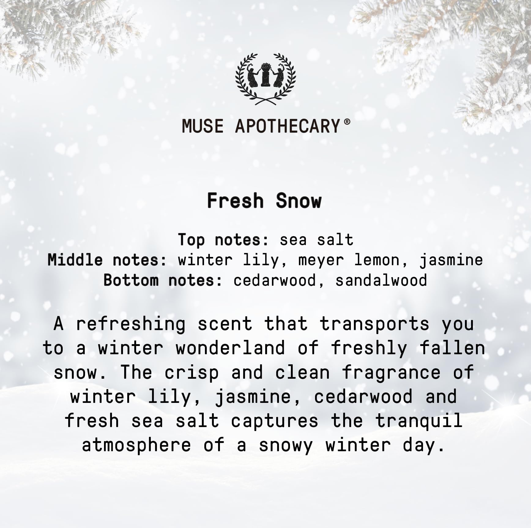 Muse Apothecary Pillow Ritual – Aromatic Pillow Mist, Fresh Snow, 8 oz