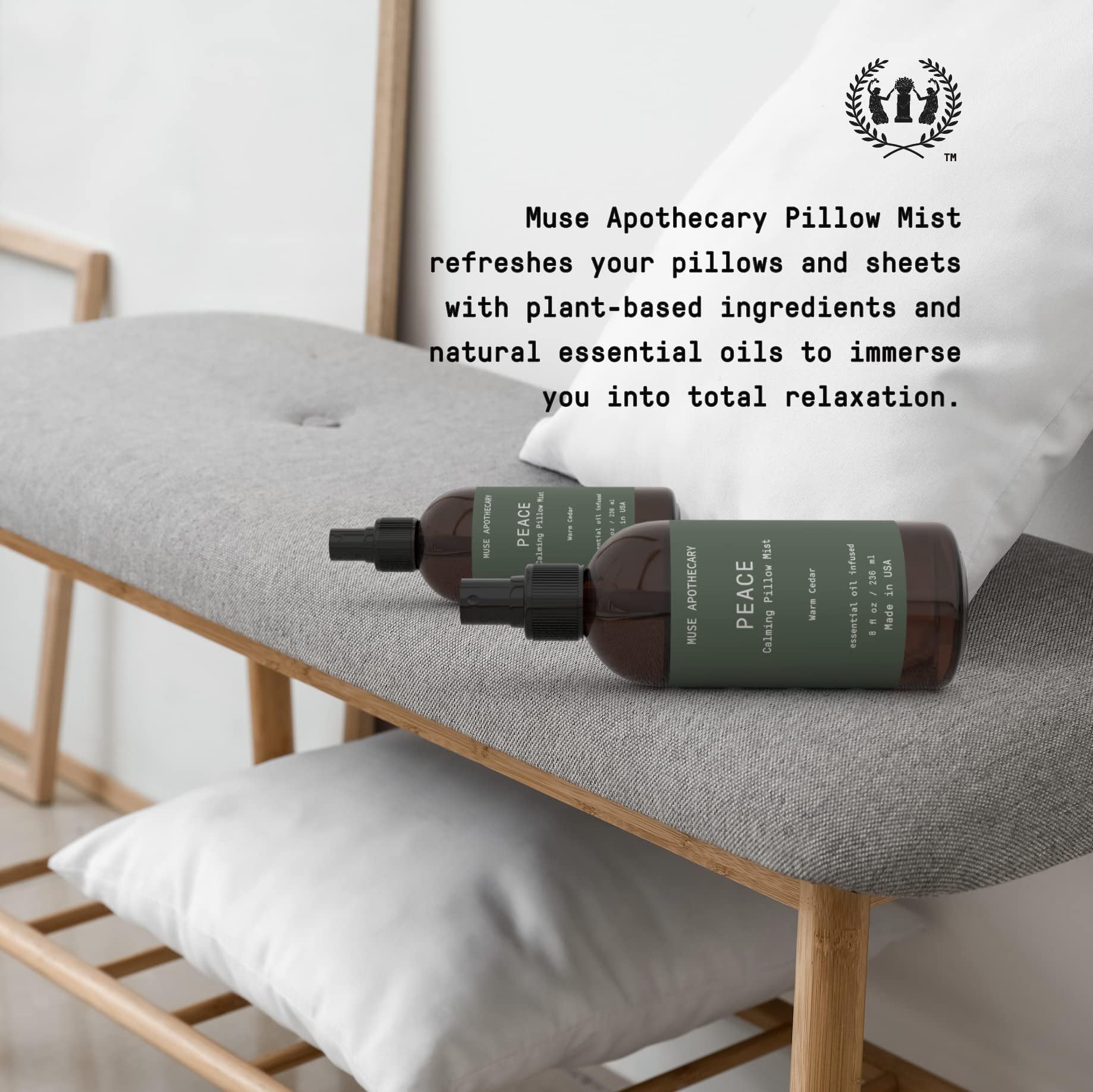 Muse Apothecary Pillow Ritual – Calming Pillow Mist (Warm Cedar)