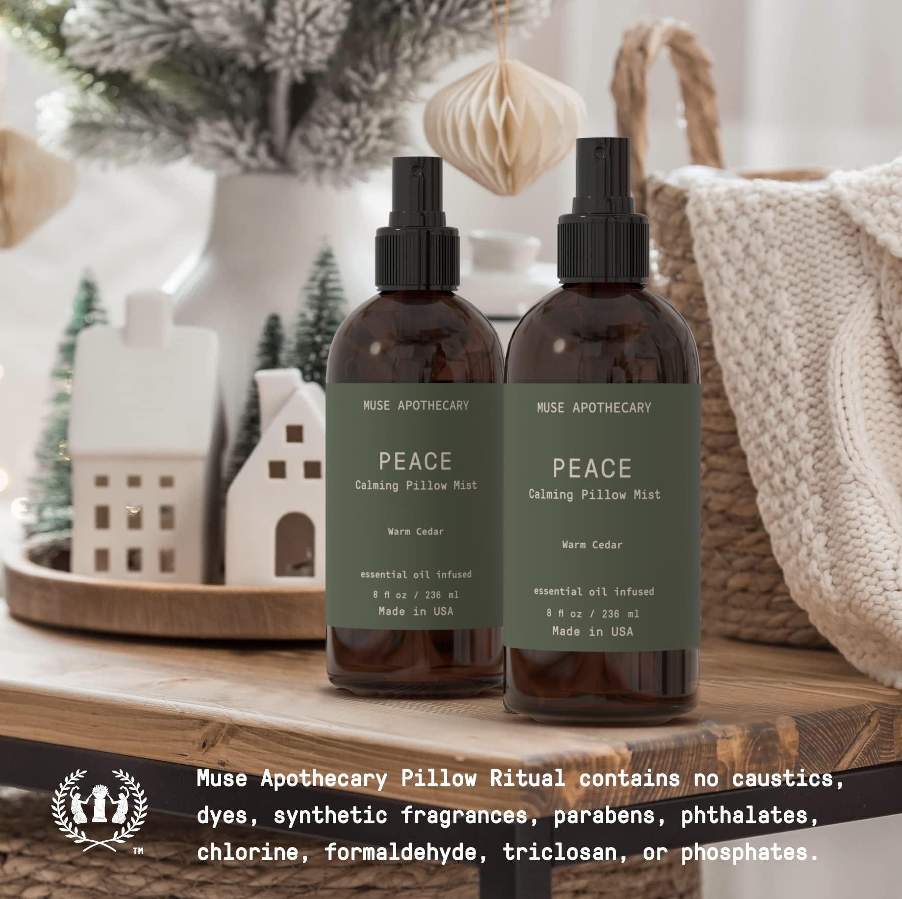 Muse Apothecary Pillow Ritual – Calming Pillow Mist (Warm Cedar)