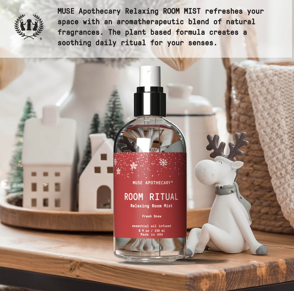 Muse Apothecary Room Ritual Room Spray - Fresh Snow 8 oz (2 Pack)