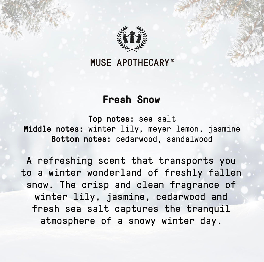 Muse Apothecary Room Ritual Room Spray - Fresh Snow 8 oz (2 Pack)