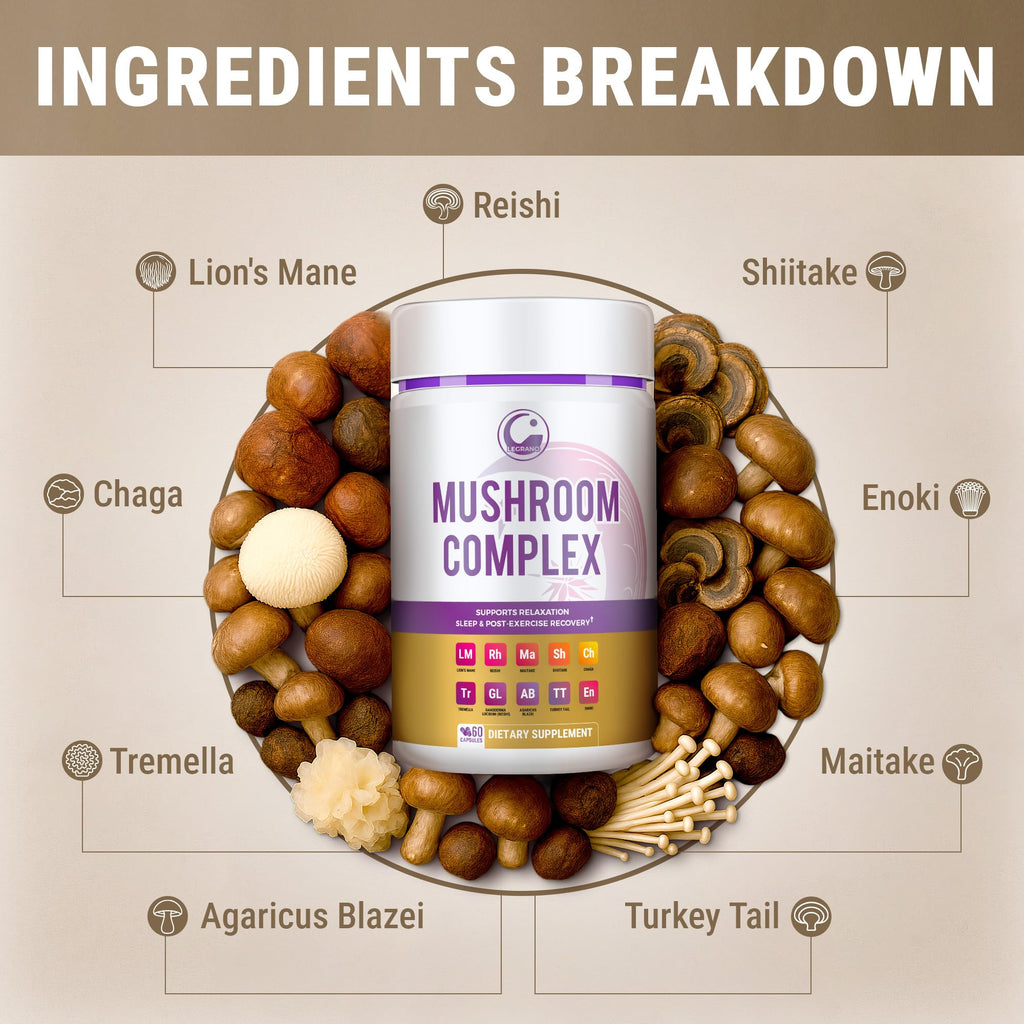 Evening Mushroom Capsules – Relaxation & Sleep (60 Caps)