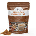 Mushroom Coffee with 6 Mushrooms (Cordyceps, Reishi, Lion's Mane, Shiitake, Turkey Tail, King Trumpet) – Instant Coffee Powder for Energy, Focus & Immune Support | 30 Servings
