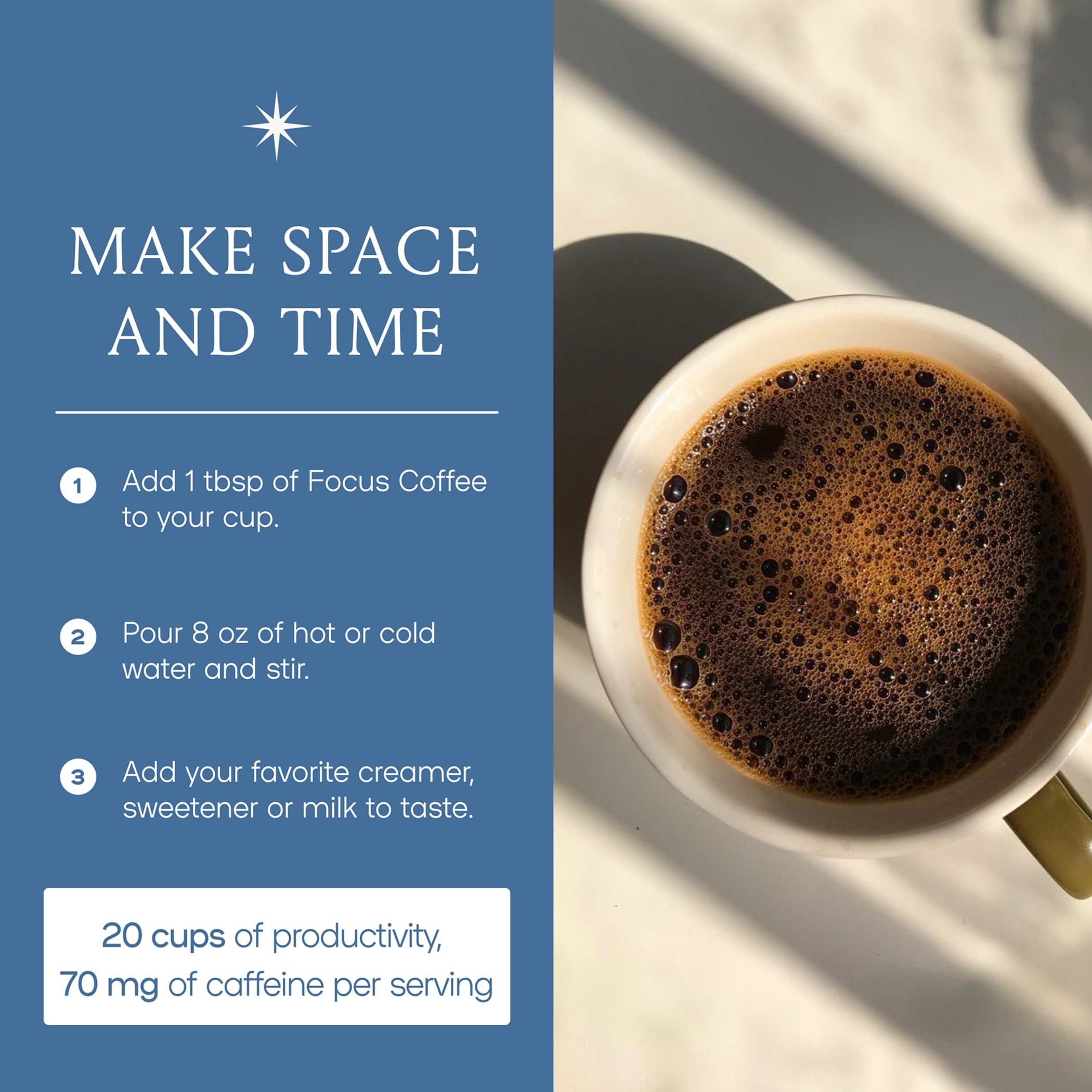 Mushroom Coffee – 20 Cups of Focus, Clean Energy | Lion's Mane, Cordyceps & L-Theanine