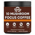 Mushroom Coffee with Focus - 10-Mushroom Extract Blend (147g, 21 Servings) | Lion's Mane
