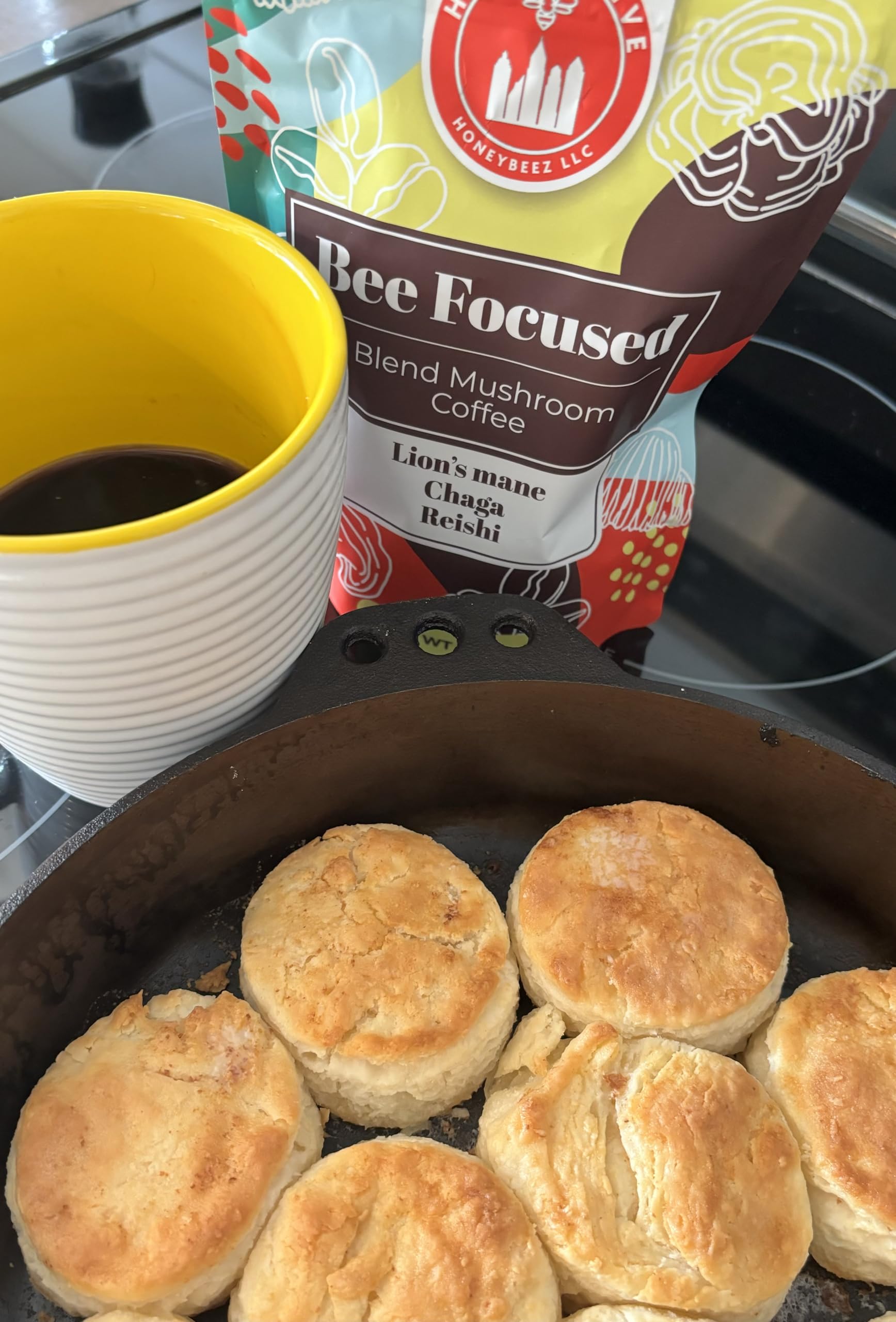 Mushroom Coffee with Adaptogens – Herbal Hive Bee Focused (Reishi, Lion's Mane, Chaga)