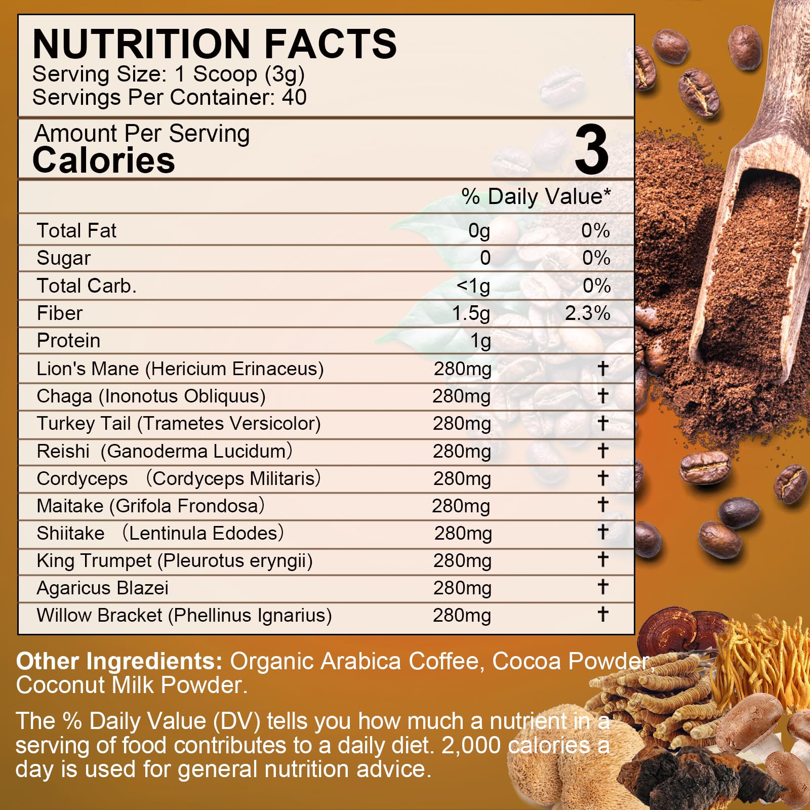 2Pack Mushroom Coffee - Lion's Mane & Cordyceps Blend for Immune Support & Focus