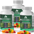 Mushroom Gummies – 10-Mushroom Complex (Lion’s Mane, Reishi, Chaga) – Fruity Vegan, Non-GMO, Gluten-Free – 3 Packs