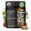 Mushroom Sleep Supplement — Reishi, Passionflower & Hops | 100% USDA Organic, Vegan, 120 Caps