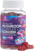 Mushroom Gummies: 12-Mushroom Complex for Immune Support & Nootropics - 60 Gummies