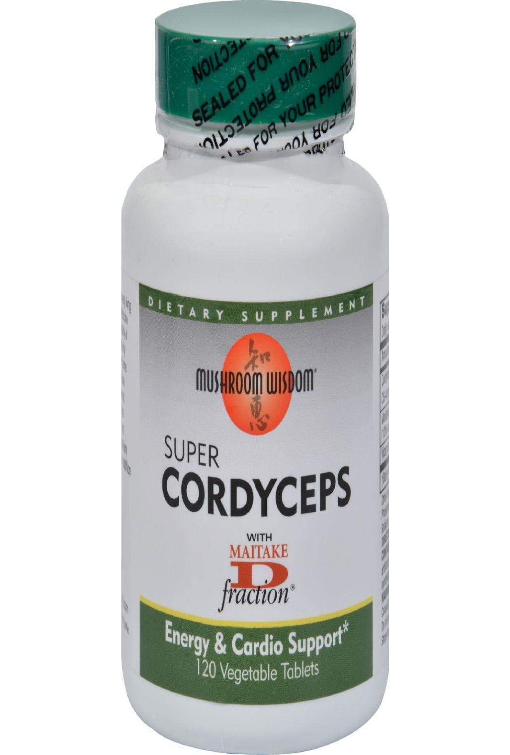 Mushroom Wisdom Super Cordyceps Caplets 120 Count – Stamina & Endurance