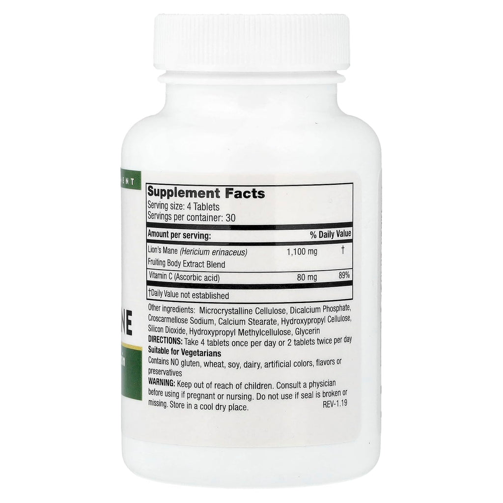 Mushroom Wisdom Super Extract Lion's Mane 120 Count | Brain & Digestive Support