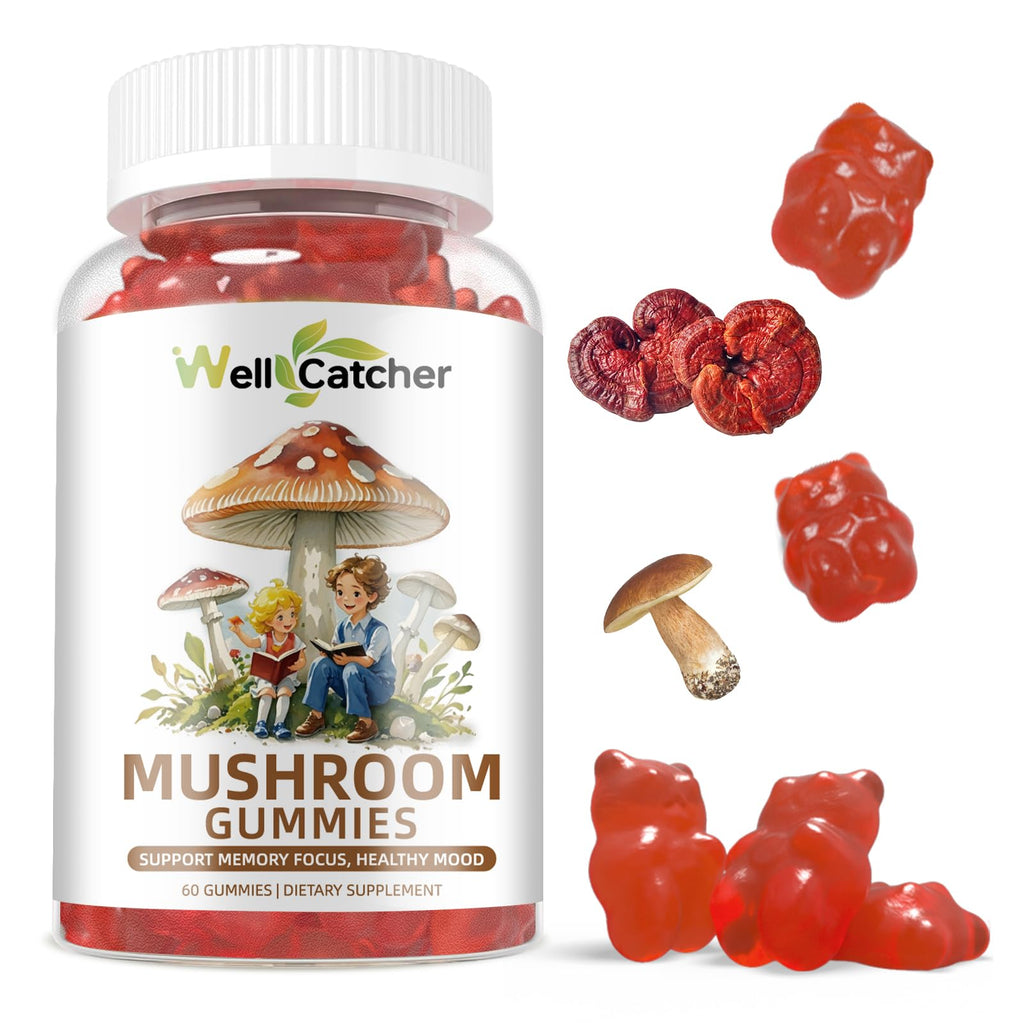 Mushroom Gummies with Ashwagandha – Lion's Mane & Cordyceps | Vegan 60ct