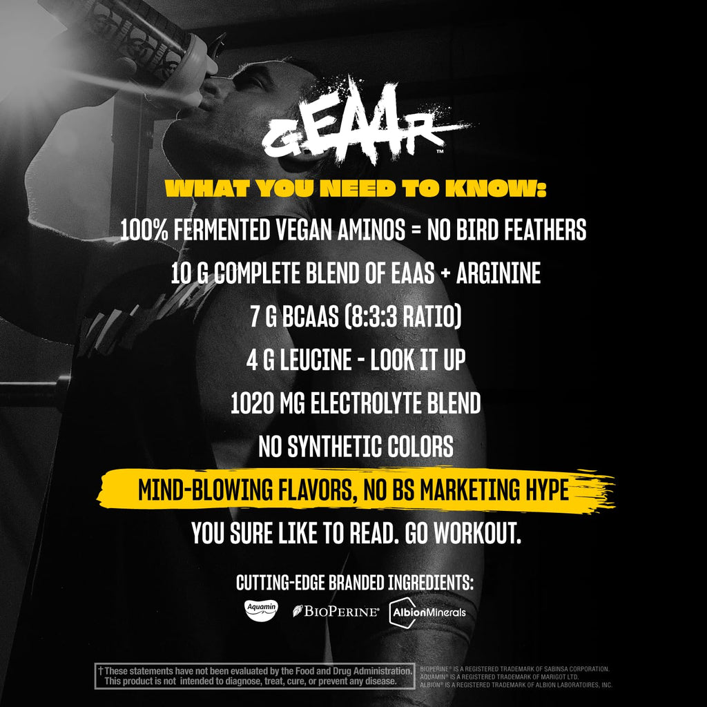 Mutant GEAAR Orange Rush – 9.4g EAAs + Arginine, 7g BCAAs, 4g Leucine, Electrolytes | 30 Servings