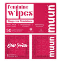 Muun Feminine Wipes Flushable — Gentle, pH-Balanced Personal Hygiene Wipes (50 Count)
