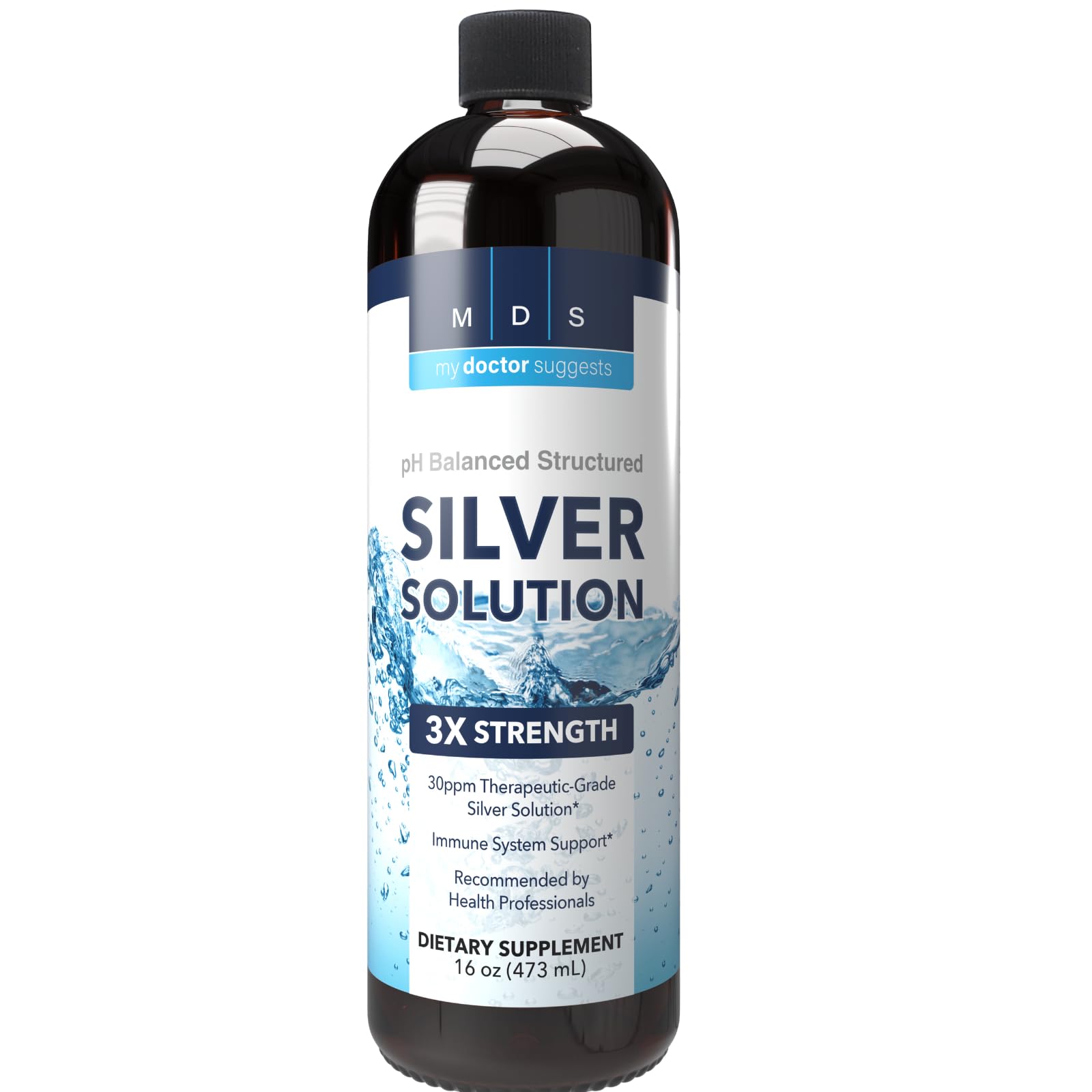 My Doctor Suggests Alkaline Structured Silver Liquid 30ppm – Immune & Gut Support (16 oz)